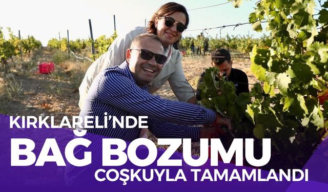 Kırklareli’nde Bağ Bozumu Şenliği Coşkuyla Tamamlandı