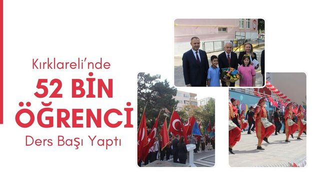 Kırklareli’nde 52 Bin Öğrenci Ders Başı Yaptı