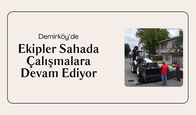 Demirköy’de Ekipler Sahada Çalışmalara Devam Ediyor