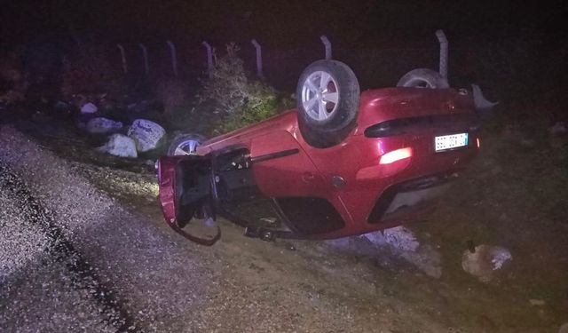 Acı Kaza; Şarampole Devrilen Sürücü Öldü