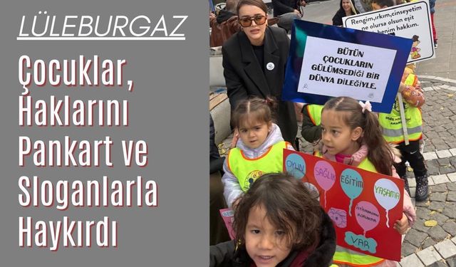 Çocuklar, Haklarını Pankart ve Sloganlarla Haykırdı