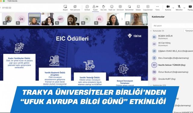 Trakya Üniversiteler Birliği’nden “Ufuk Avrupa Bilgi Günü” Etkinliği