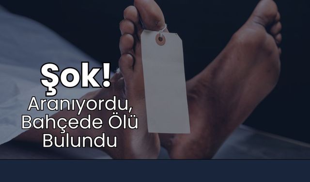 Şok! Aranıyordu, Bahçede Ölü Bulundu