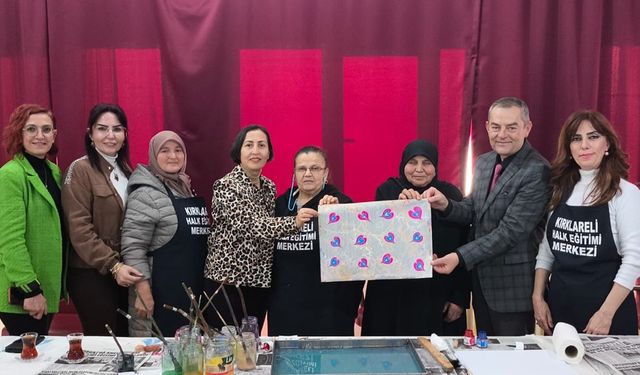 Kırklareli’nde Şehit Yakınları ve Gaziler İçin “Ebru Sanatı” Kursu