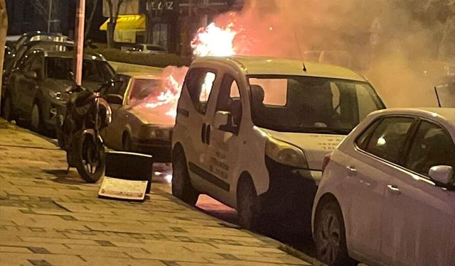 Park Halindeki Otomobil Cayır Cayır Yandı