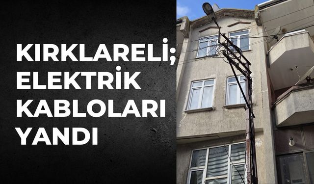 KIRKLARELİ; ELEKTRİK KABLOLARI YANDI