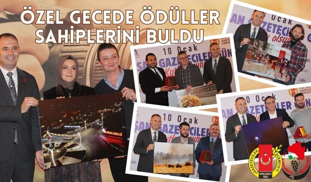 KIRKLARELİ; Özel Gecede Ödüller Sahiplerini Buldu