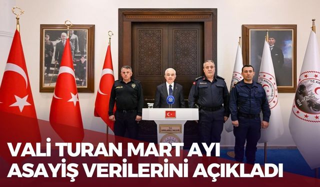 Kırklareli; Vali Turan Mart Ayı Asayiş Verilerini Açıkladı