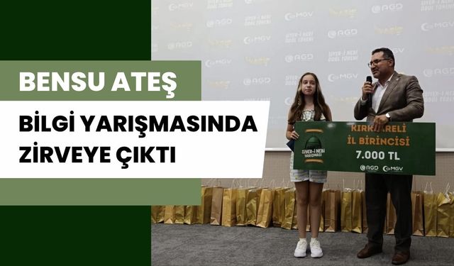 Bensu Ateş Bilgi Yarışmasında Zirveye Çıktı
