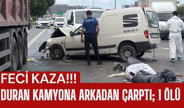 Duran Kamyona Arkadan Çarptı; 1 Ölü