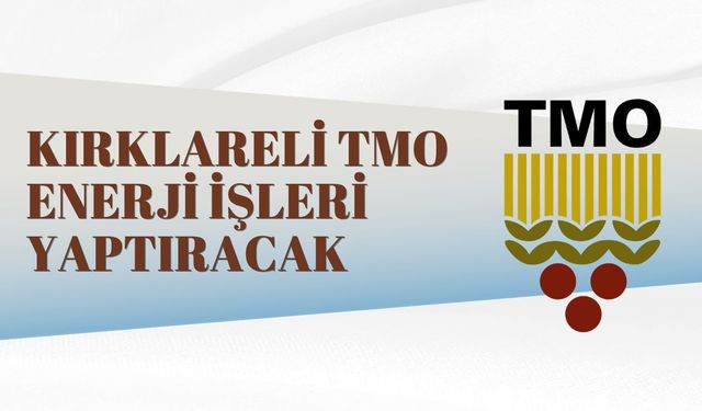 KIRKLARELİ TMO ENERJİ İŞLERİ YAPTIRACAK