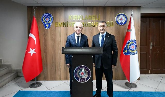 Kırklareli Valisi Turan'dan İl Emniyet Müdürü Çakır'a ziyaret