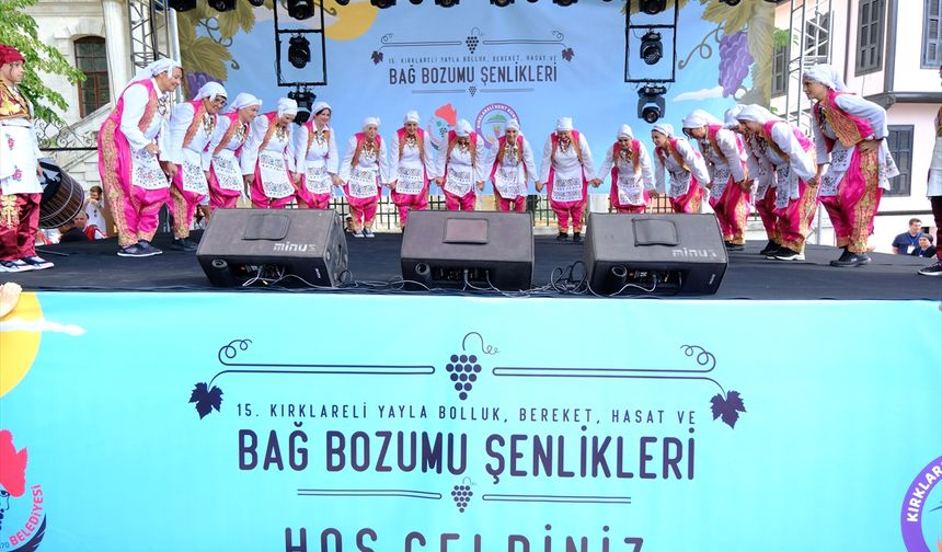 Kırklareli’nde Bağ Bozumu Coşkusu Yaşanıyor