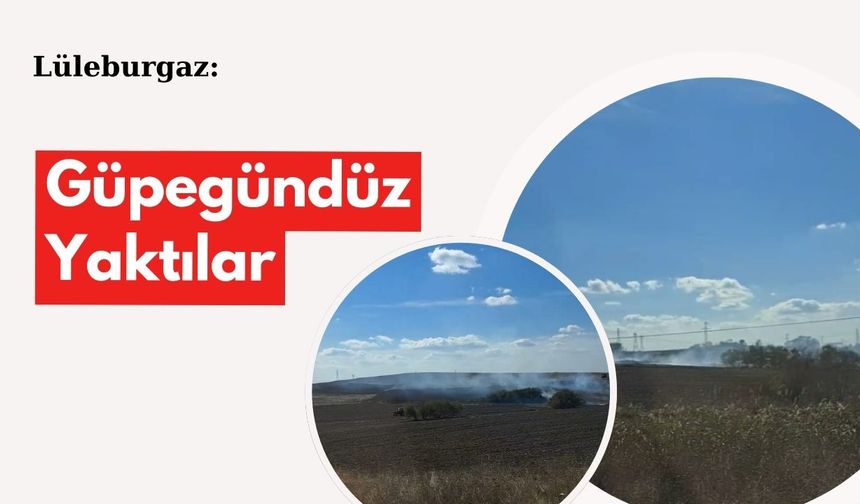 Lüleburgaz: Güpegündüz Yaktılar