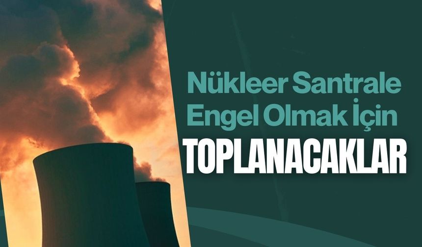 Nükleer Santrale Engel Olmak İçin Toplanacaklar