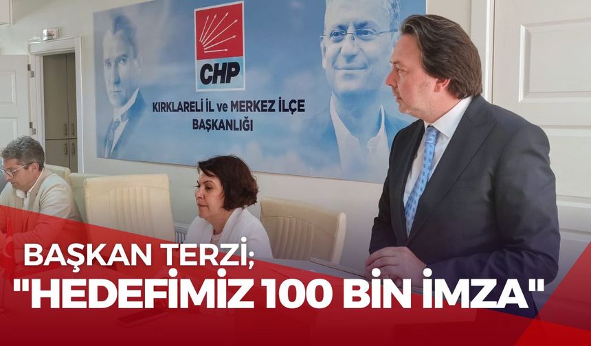 Başkan Terzi; “Hedefimiz 100 Bin İmza”