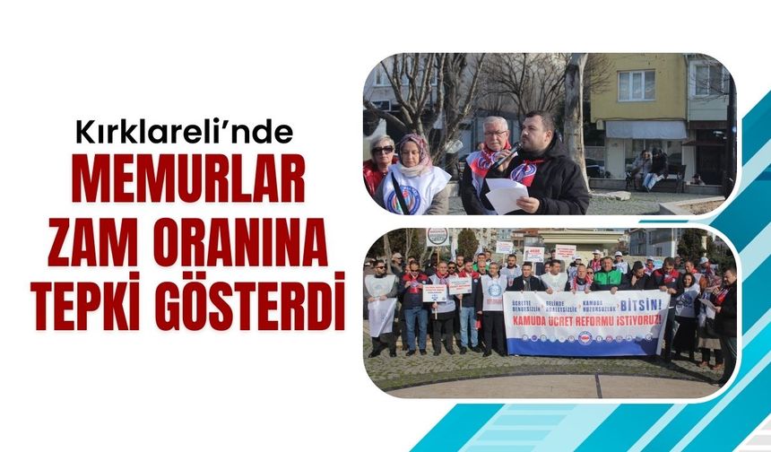 Kırklareli’nde Memurlar Zam Oranına Tepki Gösterdi