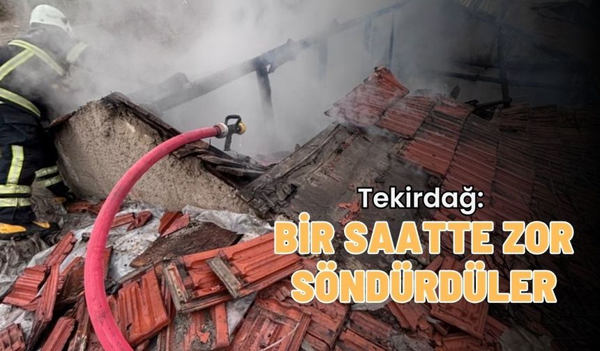 Tekirdağ: Bir Saatte Zor Söndürdüler