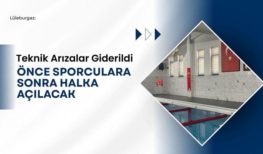 Teknik Arızalar Giderildi, Önce Sporculara Sonra Halka Açılacak