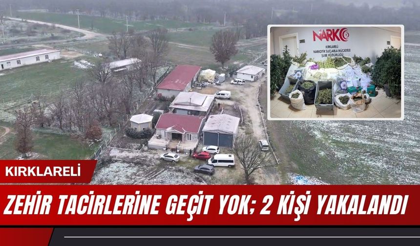 Kırklareli’nde Zehir Tacirlerine Geçit Yok; 2 Kişi Yakalandı