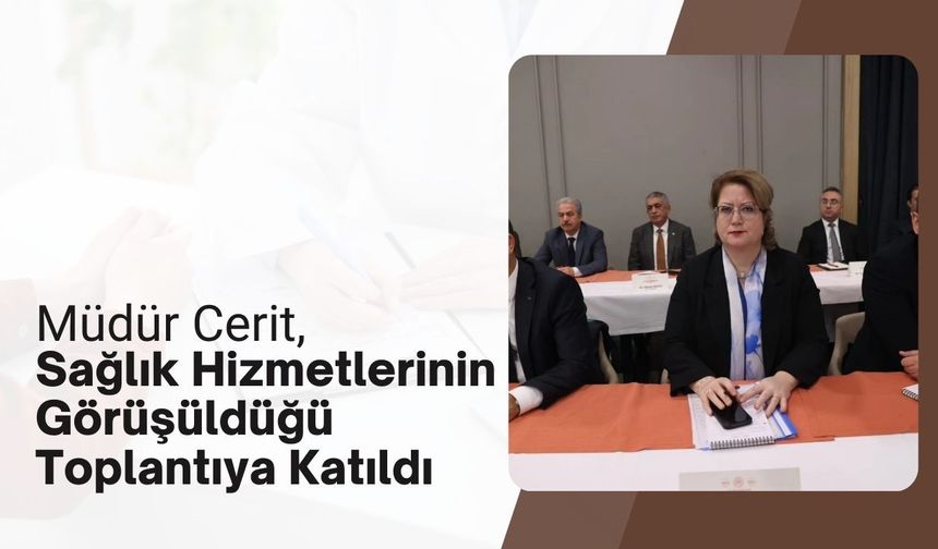 Müdür Cerit, Sağlık Hizmetlerinin Görüşüldüğü Toplantıya Katıldı
