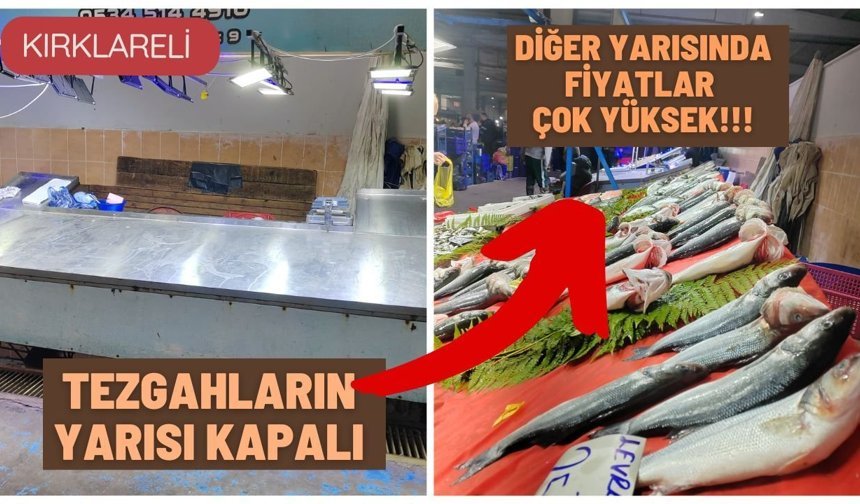 Kırklareli; Tezgahların Yarısı Kapalı, Diğer Yarısında Fiyatlar Çok Yüksek
