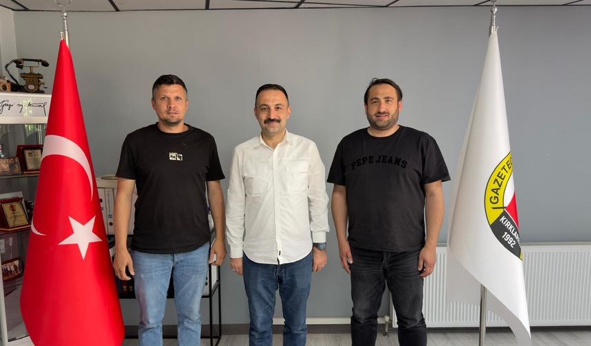 İğneada Belediye Başkanı Erdem’den, Kırklareli Gazeteciler Cemiyeti’ne Ziyaret