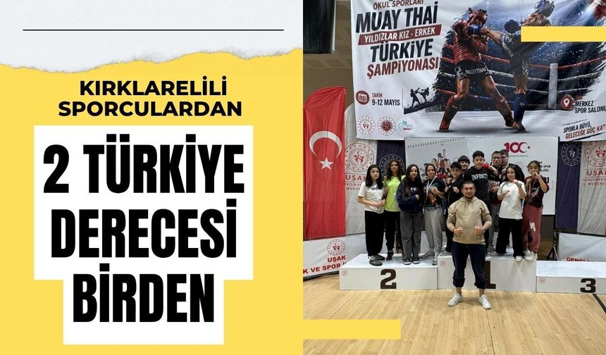 Kırklarelili Sporculardan 2 Türkiye Derecesi Birden