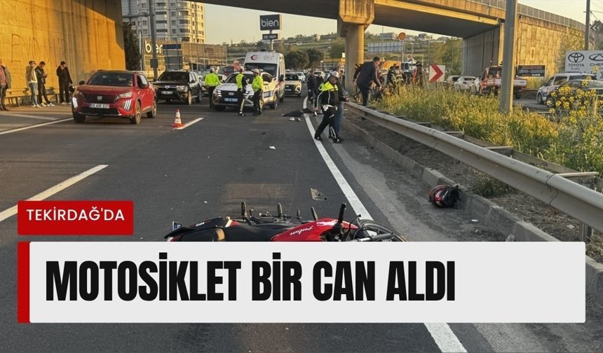 Tekirdağ'da Motosiklet Bir Can Aldı
