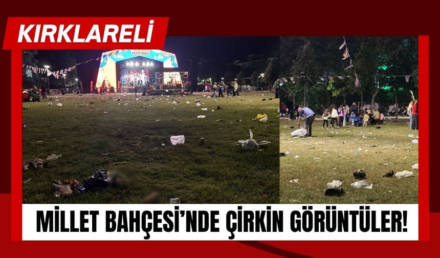 Kırklareli Millet Bahçesi’nde Çirkin Görüntüler