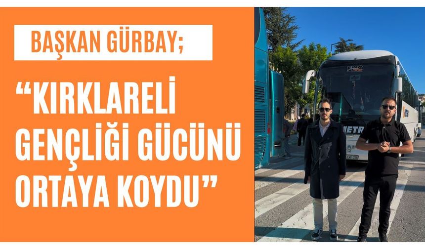 Başkan Gürbay; “Kırklareli Gençliği Gücünü Ortaya Koydu”