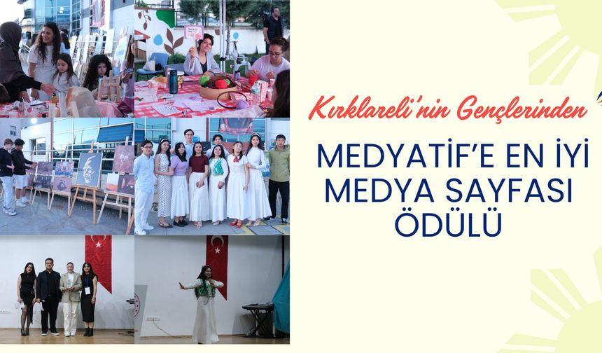 Kırklareli’nin Gençlerinden Medyatif’e En iyi Medya Sayfası Ödülü