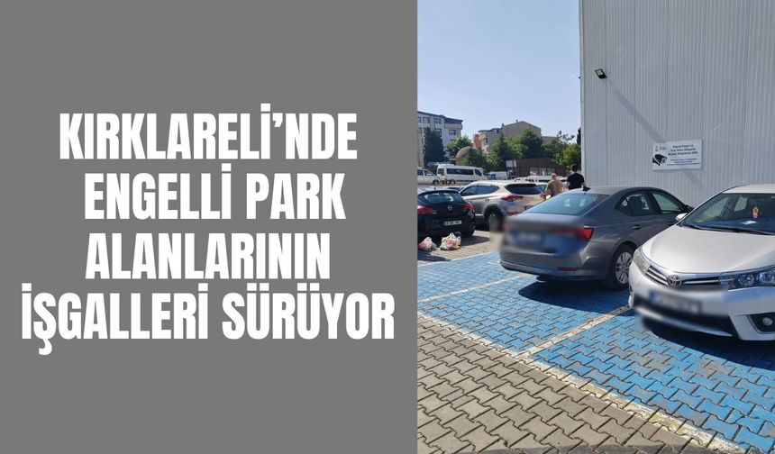 Kırklareli’nde Engelli Park Alanlarının İşgalleri Sürüyor