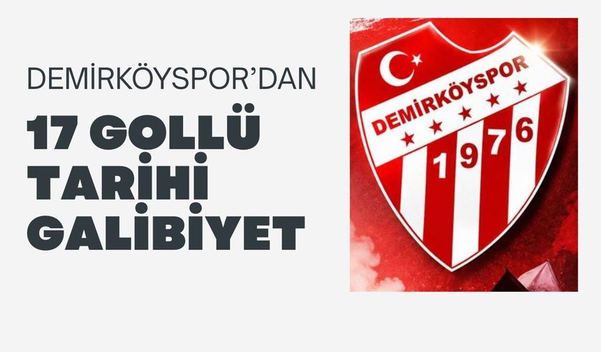 Demirköyspor’dan 17 Gollü Tarihi Galibiyet
