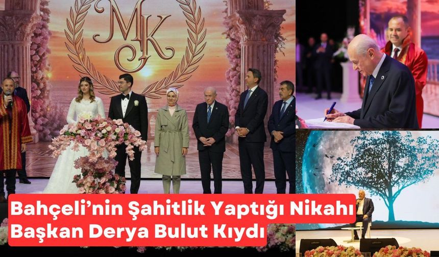 Bahçeli’nin Şahitlik Yaptığı Nikahı Başkan Derya Bulut Kıydı