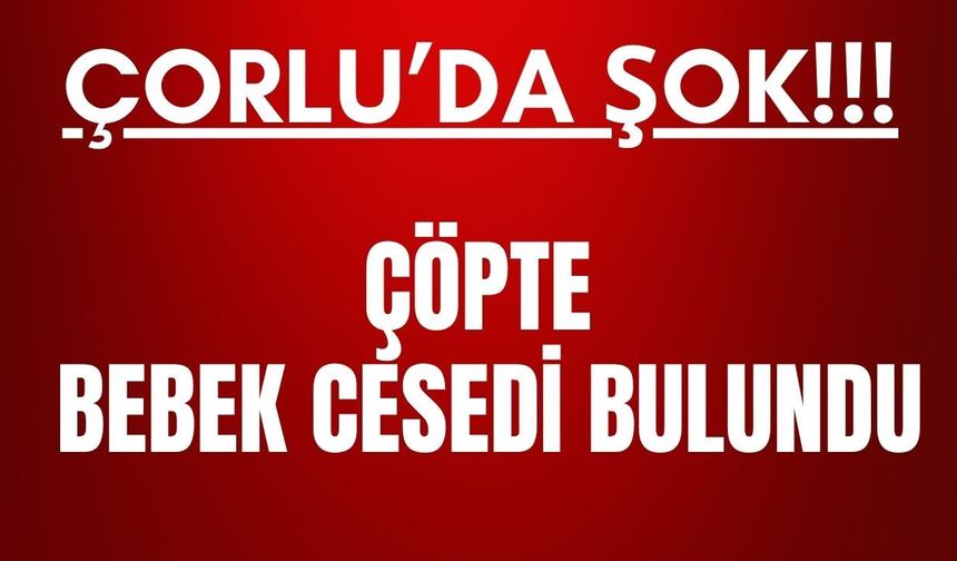 ÇORLU’DA ŞOK; Çöpte Bebek Cesedi Bulundu