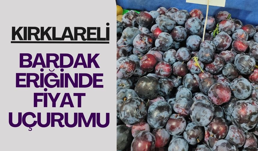 Kırklareli; Bardak Eriğinde Fiyat Uçurumu