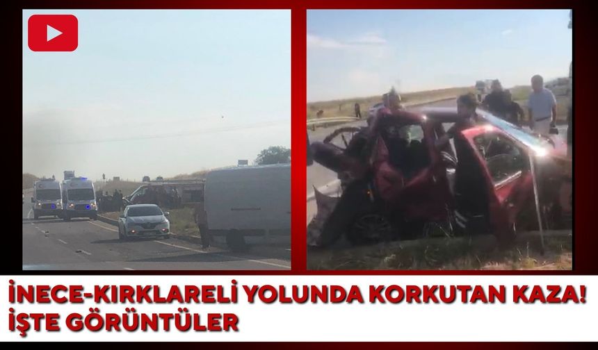 İnece-Kırklareli Yolunda Korkutan Kaza! İşte Görüntüler