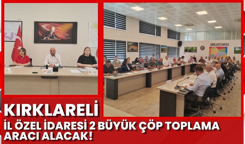 Kırklareli İl Özel İdaresi 2 Büyük Çöp Toplama Aracı Alacak