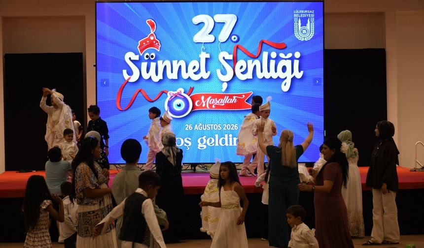Lüleburgaz; 27’nci Sünnet Şenliği’nde Çocuklar Doyasıya Eğlendi