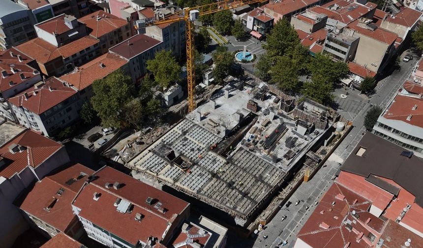 Lüleburgaz’da Katlı Otopark Yükseliyor