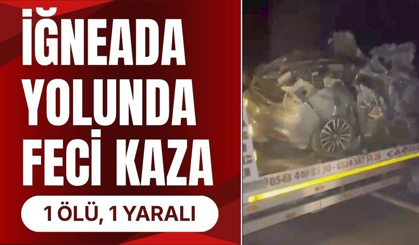 İğneada Yolunda Feci Kaza! 1 Ölü, 1 Yaralı