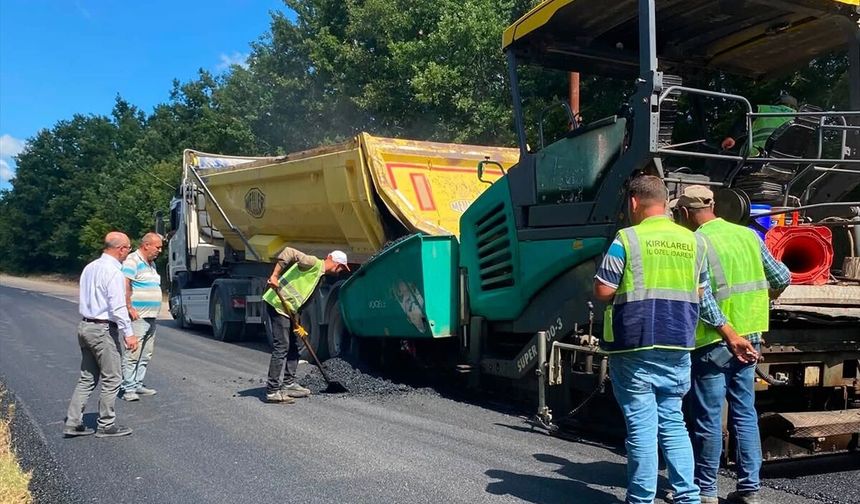 Balkaya Köyü Yolunda Sıcak Asfalt Serimi Yapıldı