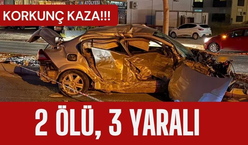 KORKUNÇ KAZA; 2 Ölü, 3 Yaralı