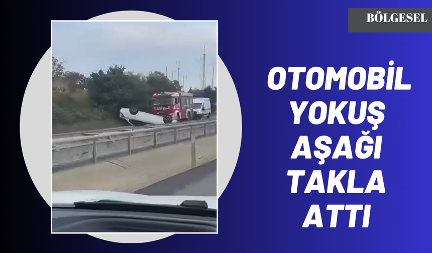 Tekirdağ-Malkara Yolunda Korkutan Kaza: Otomobil Yokuş Aşağı Takla Attı